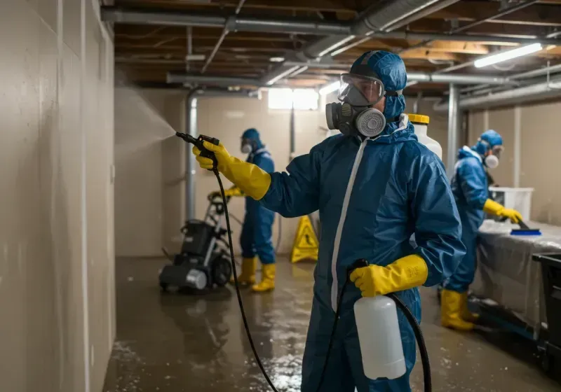 Basement Sanitization and Antimicrobial Treatment process in Sabetha, KS